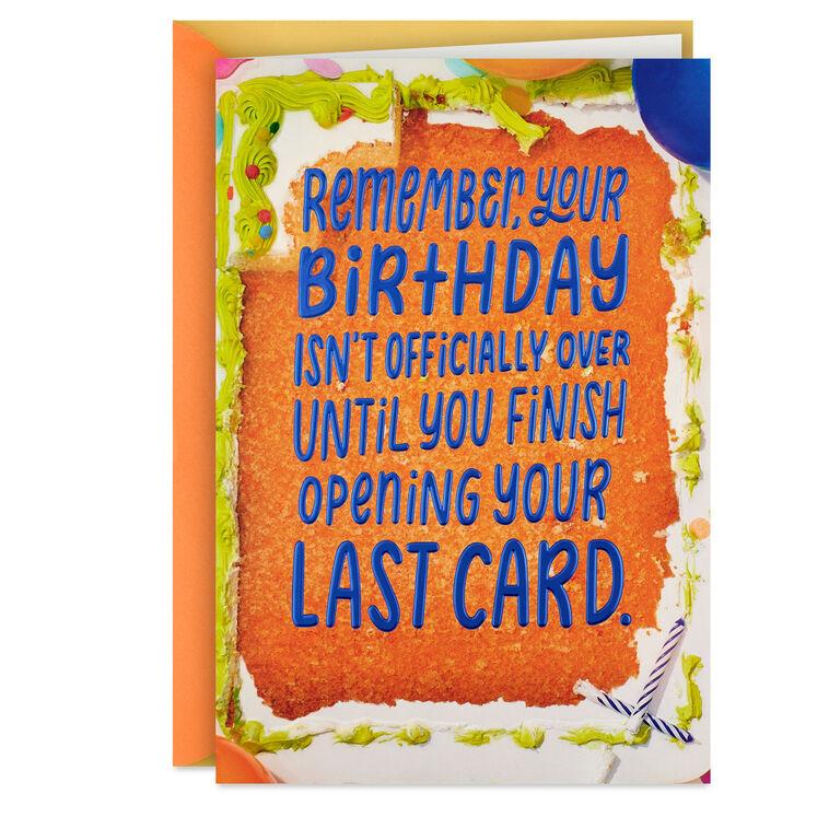 hallmark The Celebration Isn't Over Yet Belated Birthday Card