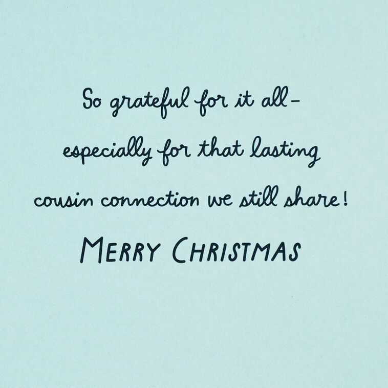 Hallmark The Connection We Share Christmas Card For Cousin