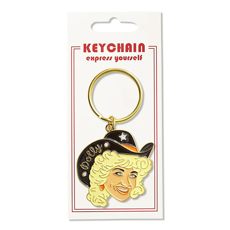 Hallmark The Found Dolly Parton Cowgirl Enamel Keychain