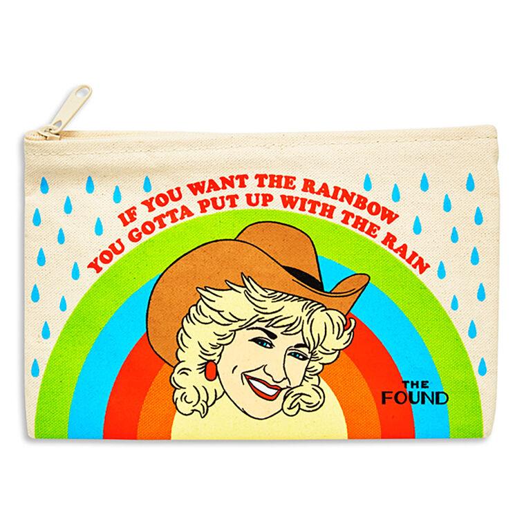 hallmark The Found Dolly Parton Rainbow Canvas Pouch