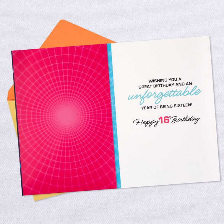 Hallmark The Fun Has Begun Musical Light-Up 16th Birthday Card