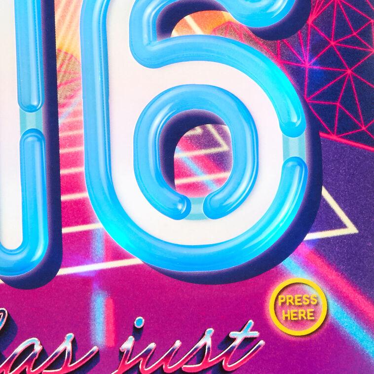Hallmark The Fun Has Begun Musical Light-Up 16th Birthday Card