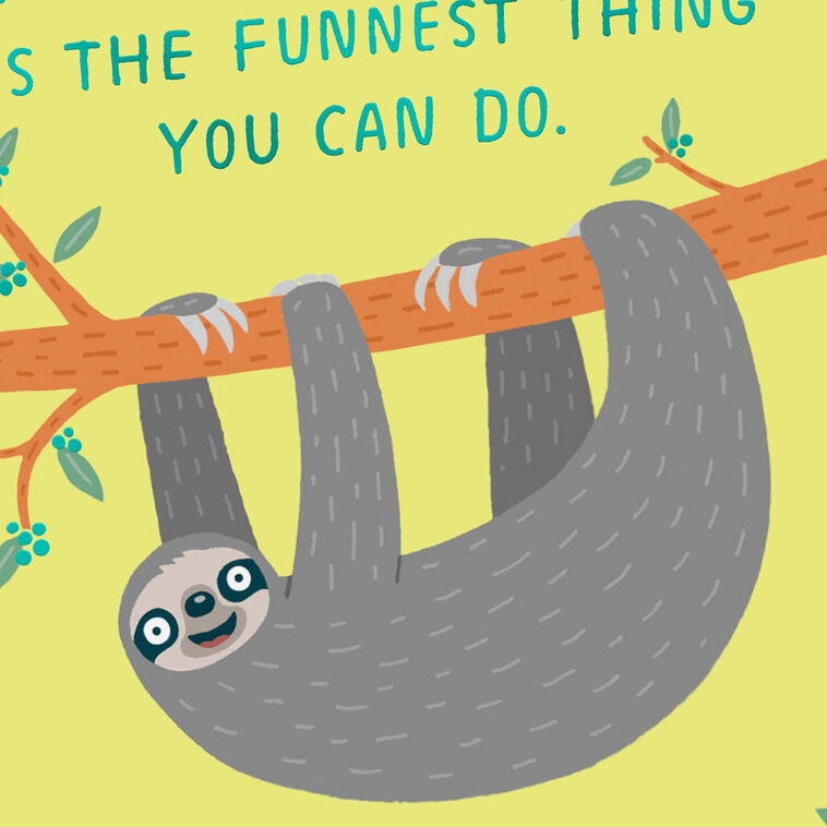 Hallmark The Funnest Thing Sloth Funny Friendship Card