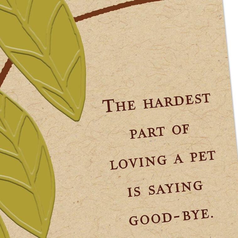Hallmark The Hardest Part Is Saying Goodbye Pet Sympathy Card