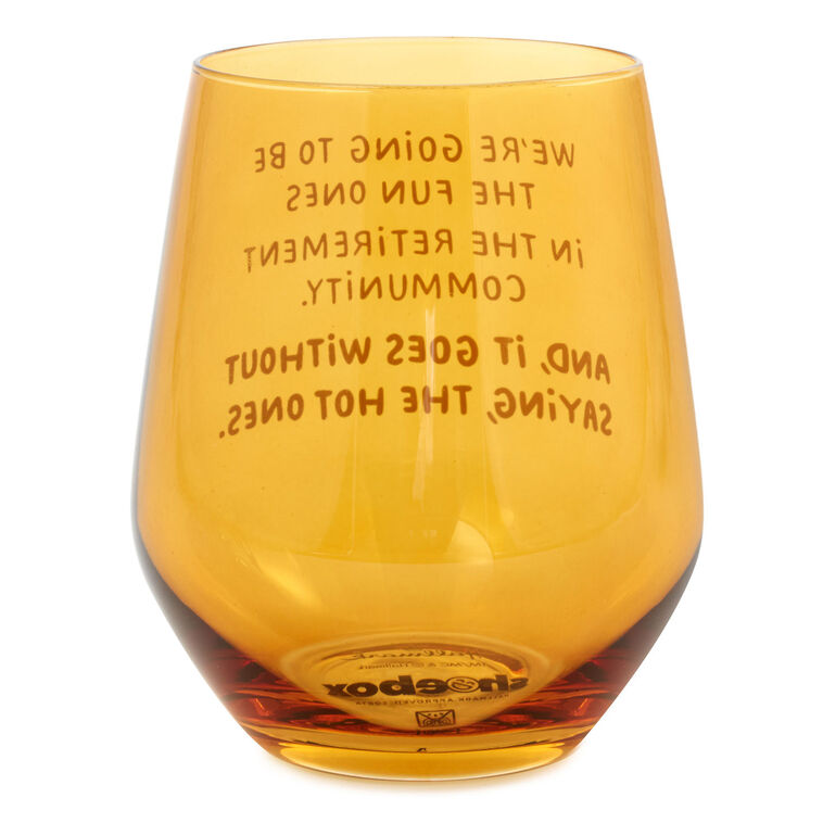 Hallmark The Hot Ones Funny Stemless Wine Glass 15.5 Oz