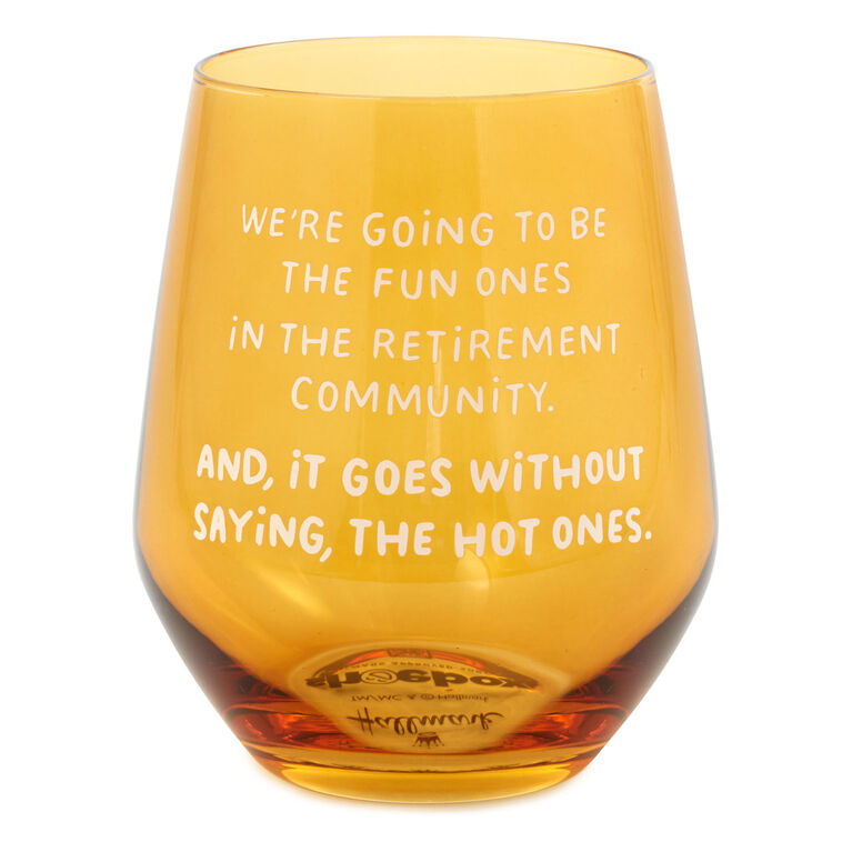 hallmark The Hot Ones Funny Stemless Wine Glass 15.5 oz