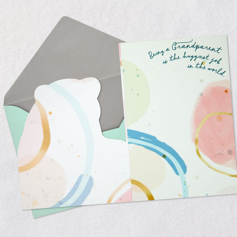Hallmark The Huggiest Job In The World New Baby Card For Grandparents
