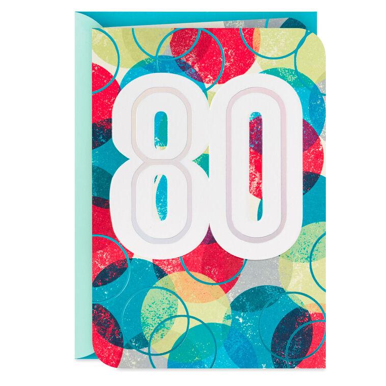 hallmark The Lives You've Touched 80th Birthday Card