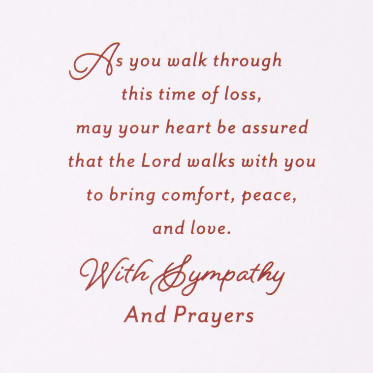 Hallmark The Lord Is With You Religious Sympathy Card For Loss Of Loved One