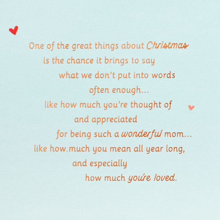 Hallmark The Love All Around You Christmas Card For Mom