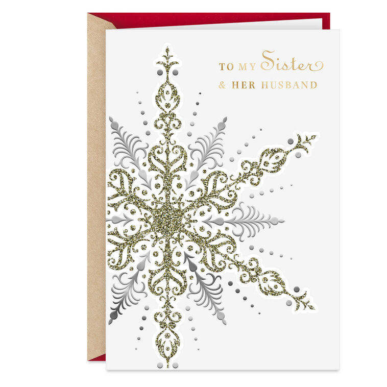 hallmark The Love We Share Christmas Card for Sister and Her Husband