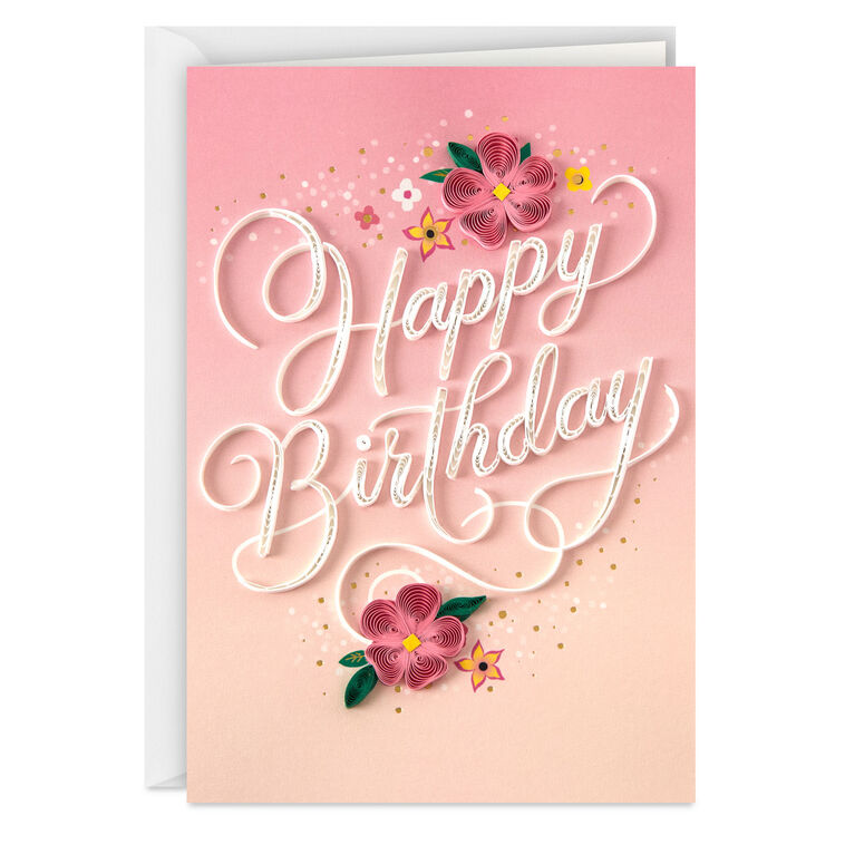 hallmark The Loveliest Reason to Celebrate Quilled Paper Handmade Birthday Card