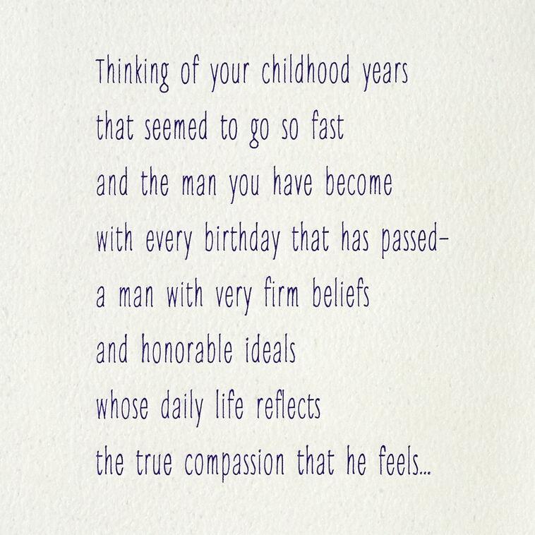 Hallmark The Man You Have Become Birthday Card For Son