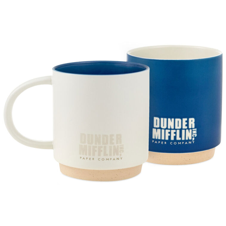 Hallmark The Office Blue And White Stacking Mugs Set Of 2