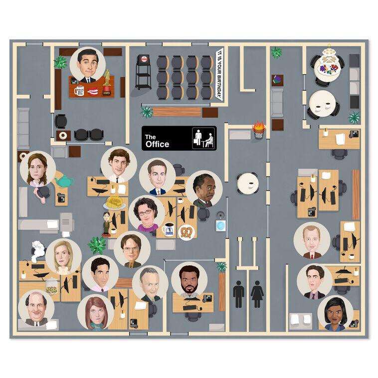 Hallmark The Office Dunder Mifflin Floor Plan Throw Blanket 50x60
