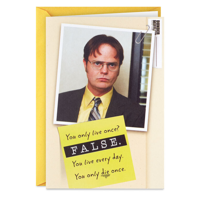 hallmark The Office Live It to the Fullest Funny Birthday Card