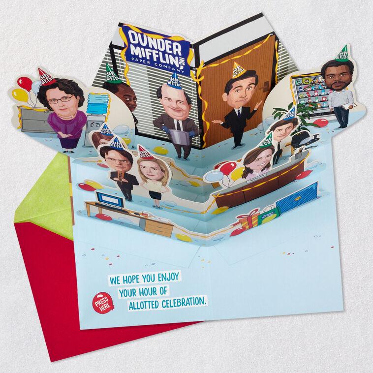 Hallmark The Office The Party Planning Committee Funny Pop-Up Birthday Card With Sound