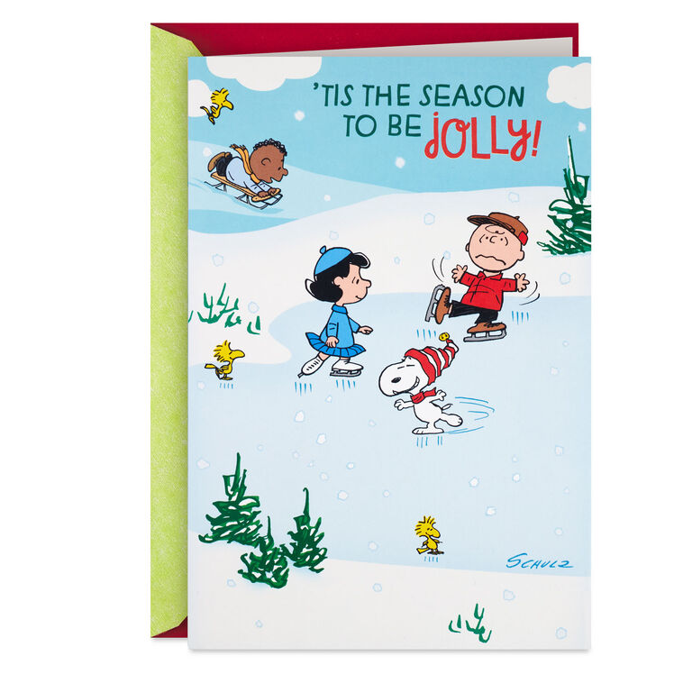 Hallmark The Peanuts® Gang Jolly Ice Skating Musical 3D Pop-Up Christmas Card