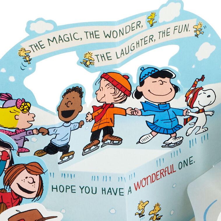 Hallmark The Peanuts® Gang Jolly Ice Skating Musical 3D Pop-Up Christmas Card