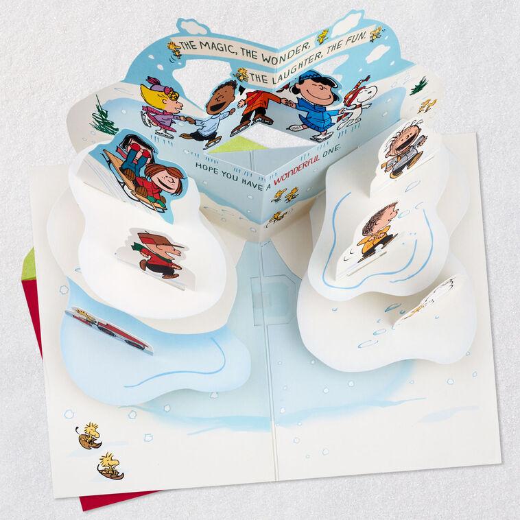 Hallmark The Peanuts® Gang Jolly Ice Skating Musical 3D Pop-Up Christmas Card