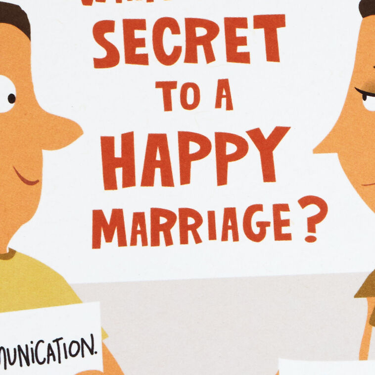 Hallmark The Secret To A Happy Marriage Funny Anniversary Card For Couple