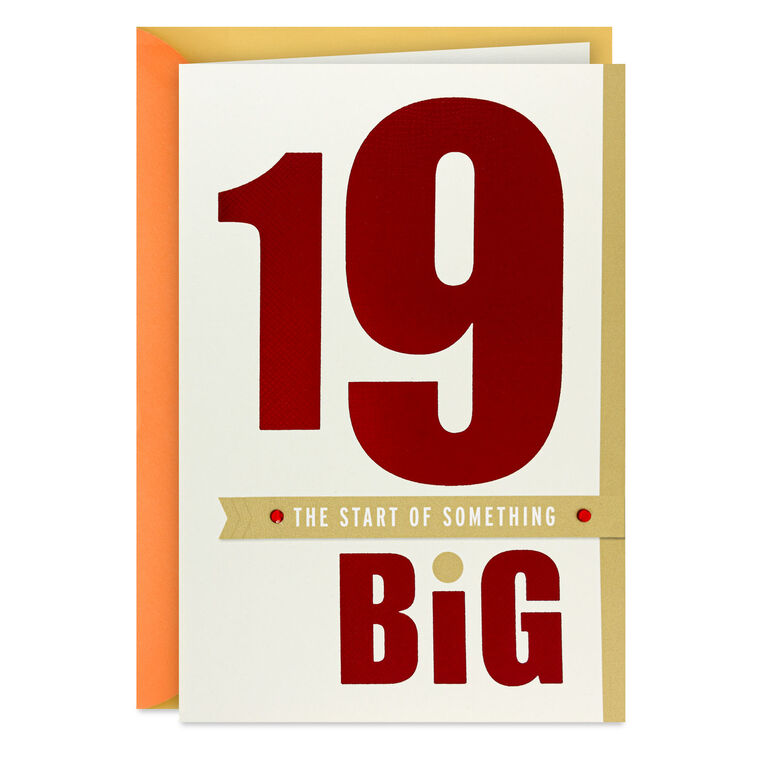 hallmark The Start of Something Big 19th Birthday Card
