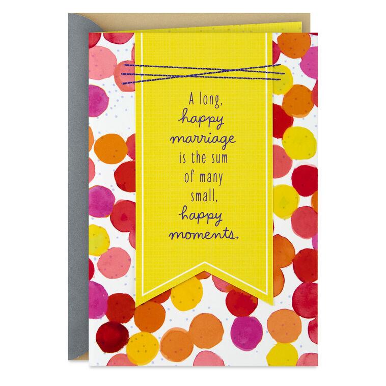 hallmark The Sum of Small Happy Moments Anniversary Card for Couple