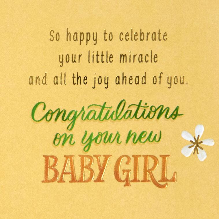 Hallmark The Sweetest Dream Come True New Baby Girl Card