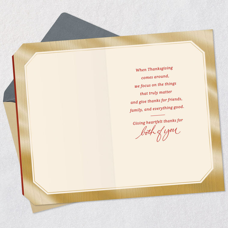 Hallmark The Things That Truly Matter Thanksgiving Card For Both