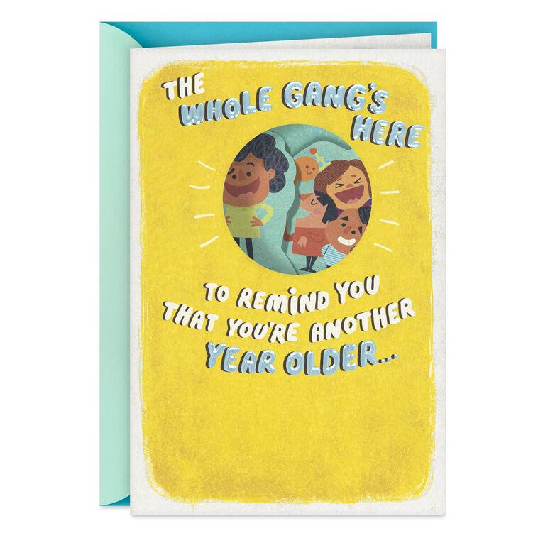 hallmark The Whole Gang’s Here Funny Pop-Up Birthday Card