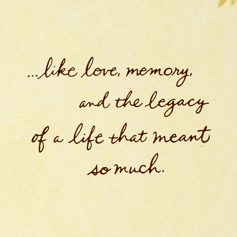 Hallmark Their Love And Legacy Will Never End Sympathy Card