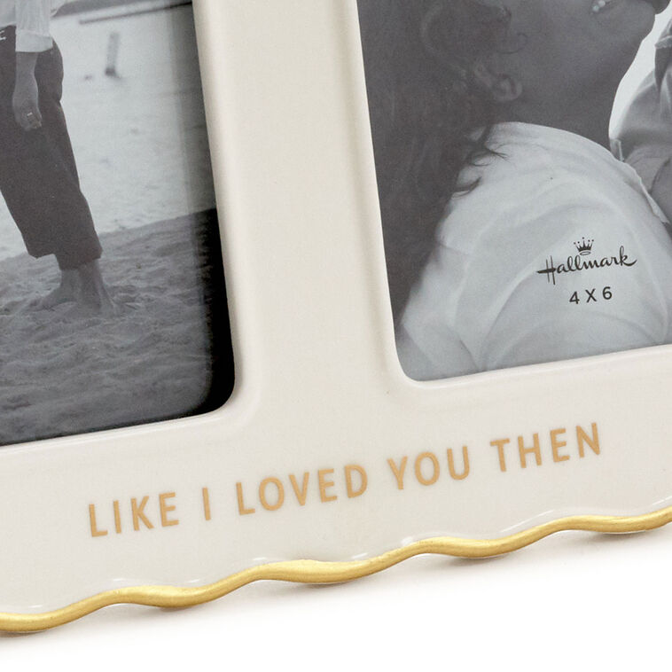 Hallmark Then And Now Ceramic Picture Frame Holds 2 Photos