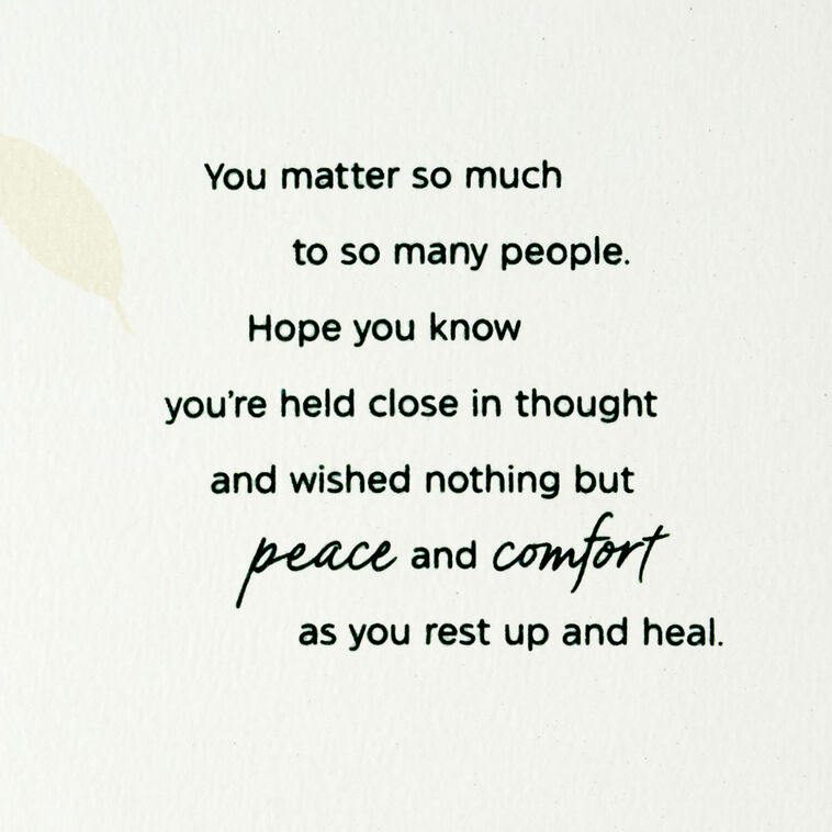 Hallmark There's A Circle Of Caring All Around You Get Well Card