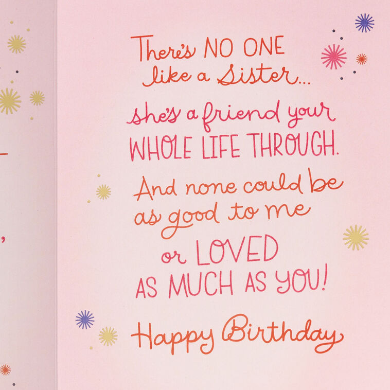 Hallmark There's No One Like A Sister Birthday Card