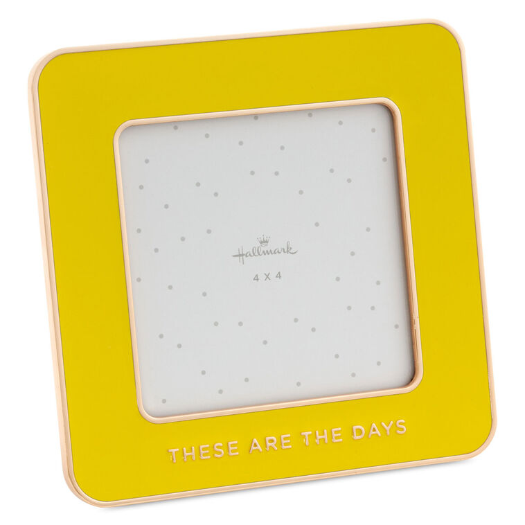 hallmark These Are the Days Yellow Enamel Picture Frame 4x4