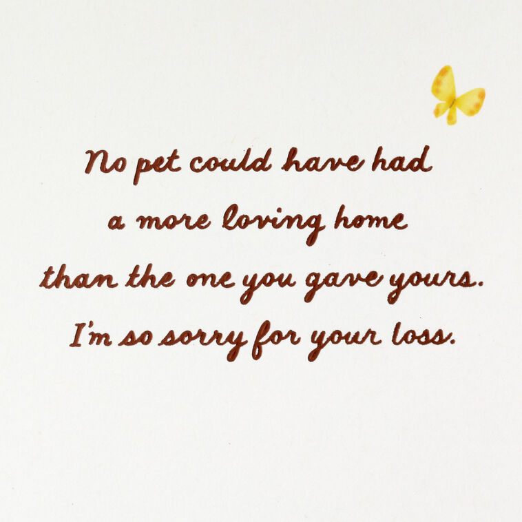 Hallmark They Know When They're Loved Sympathy Card For Loss Of Dog