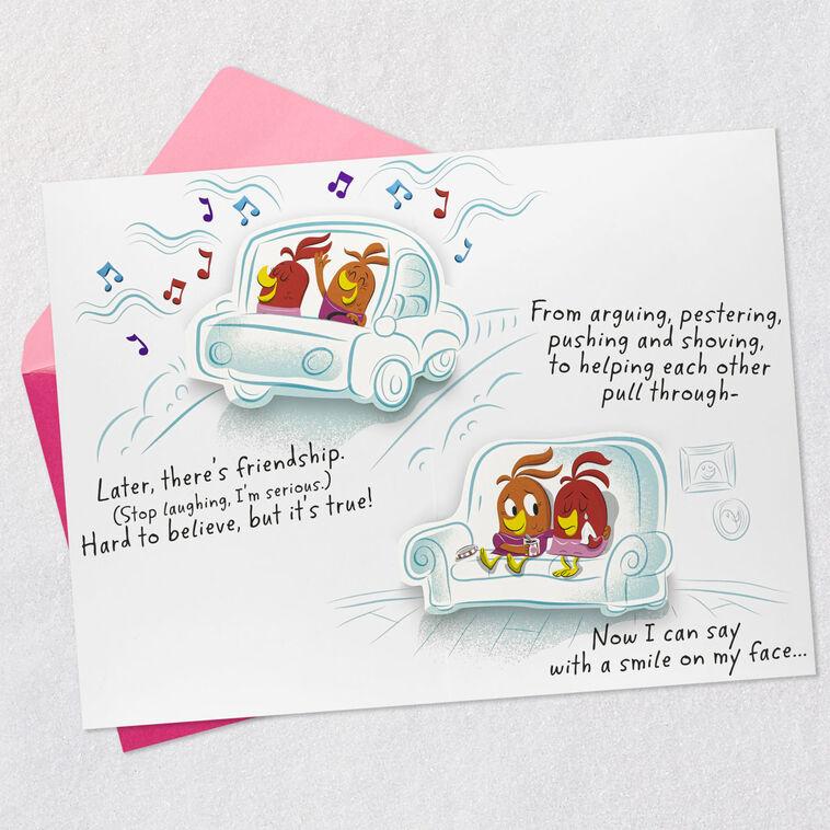 Hallmark Things We Share Funny Pop-Up Birthday Card For Sister