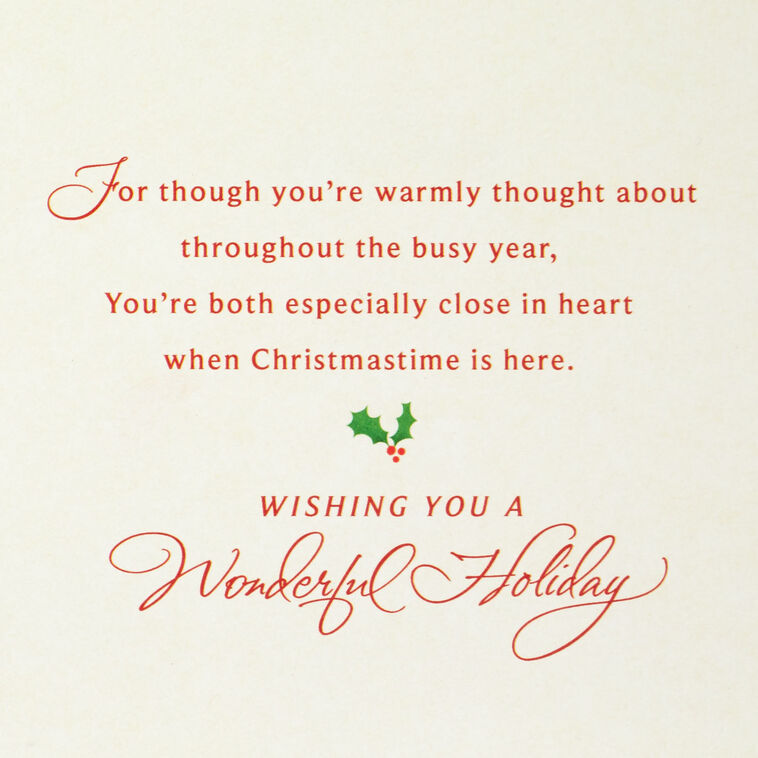 Hallmark Thinking Of You Christmas Card For Aunt And Uncle