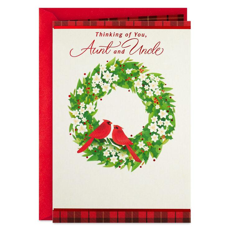 hallmark Thinking of You Christmas Card for Aunt and Uncle