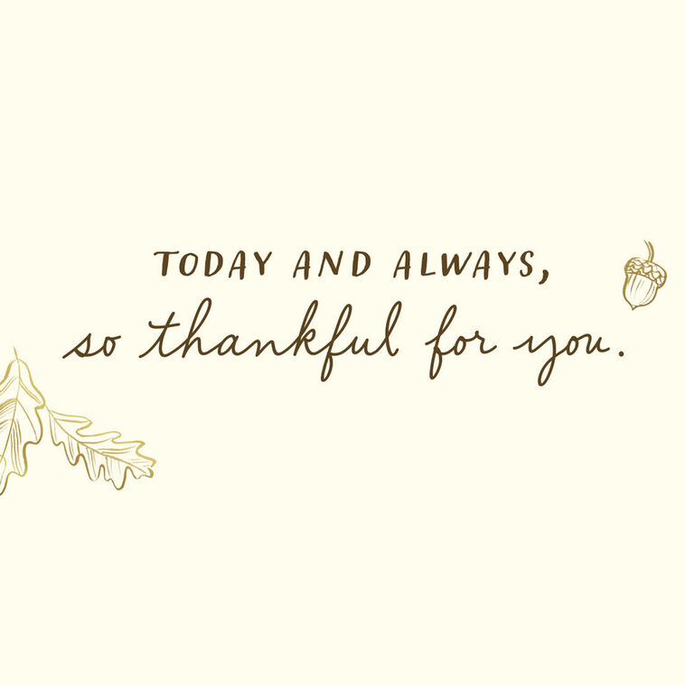 Hallmark Thinking Of You With Love Thanksgiving Card