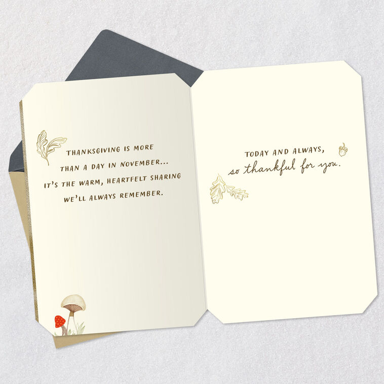 Hallmark Thinking Of You With Love Thanksgiving Card