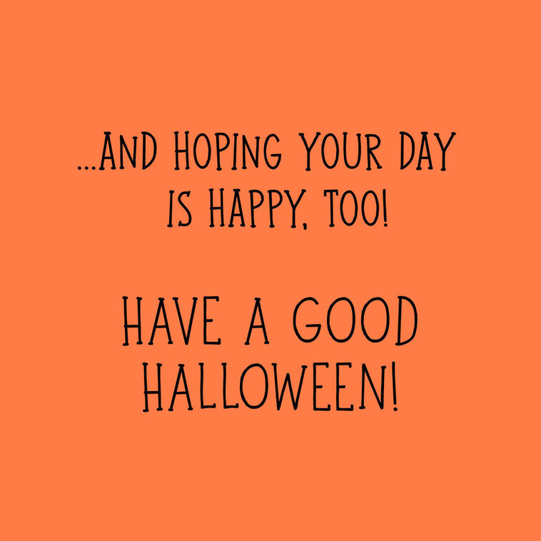 Hallmark Thinking Smiley Thoughts Of You Halloween Card
