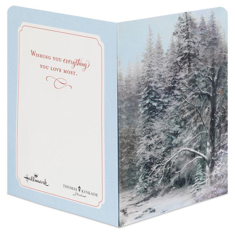 Hallmark Thomas Kinkade Musical 3D Pop-Up Christmas Card With Light