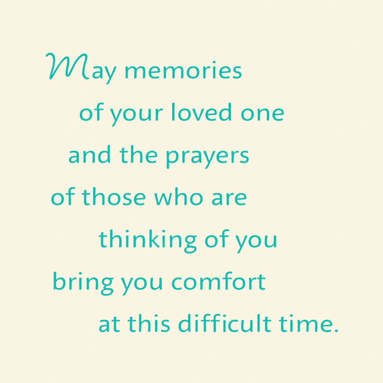 Hallmark Thoughts And Prayers Are With You Sympathy Card