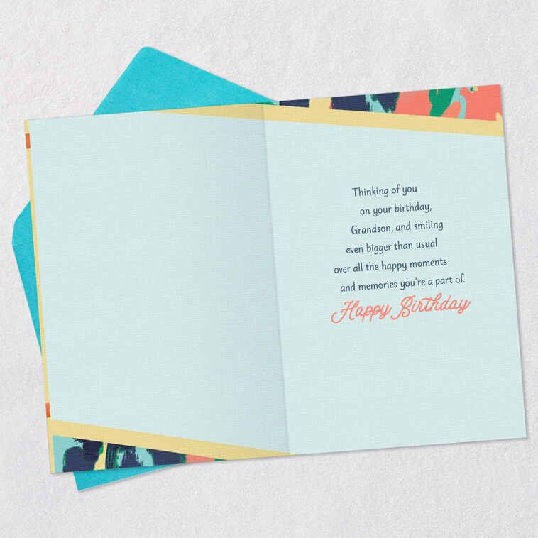 Hallmark Thoughts Of You Bring A Smile Birthday Card For Grandson