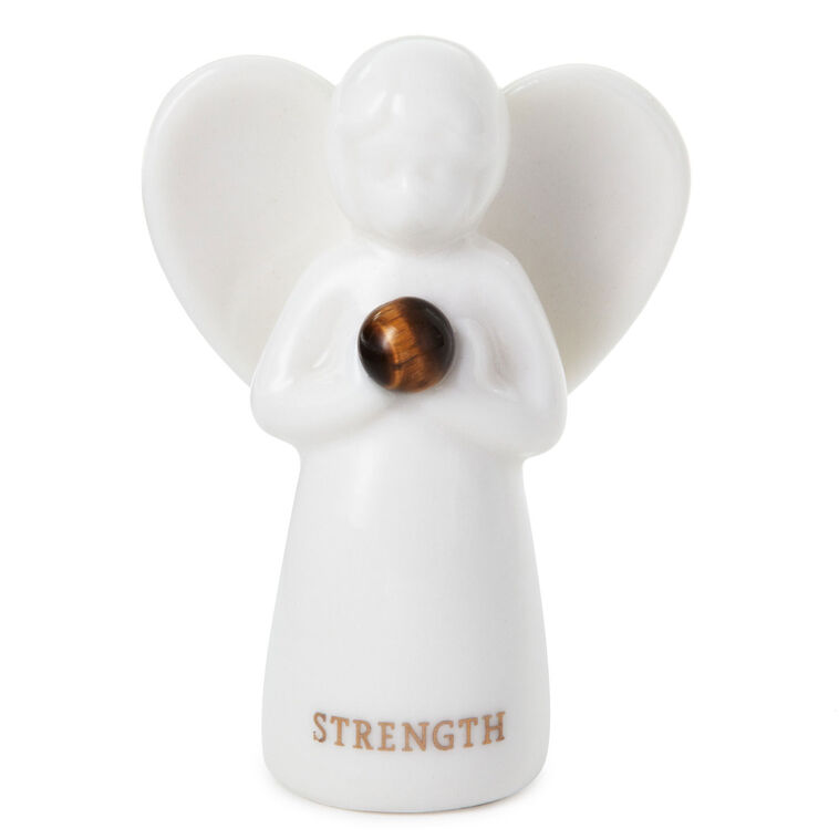 hallmark Tiger Eye Angel of Strength Mini Angel Figurine 2"