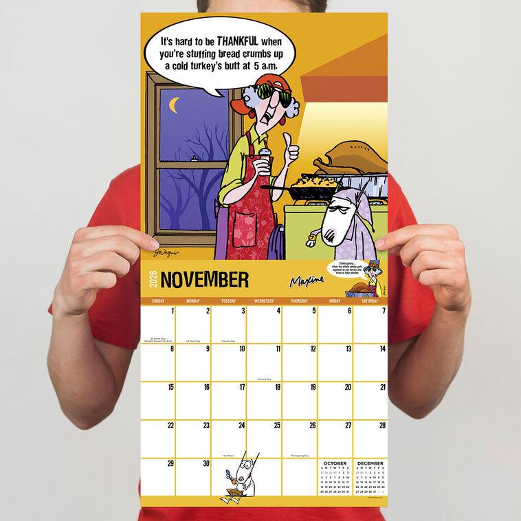 Hallmark Time Factory Hallmark Maxine Crab For All Seasons Funny 2026 Wall Calendar