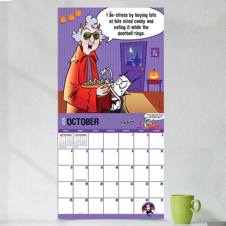 Hallmark Time Factory Hallmark Maxine Crab For All Seasons Funny 2026 Wall Calendar