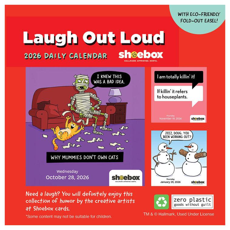 Hallmark Time Factory Hallmark Shoebox Laugh Out Loud 2026 Daily Desktop Calendar