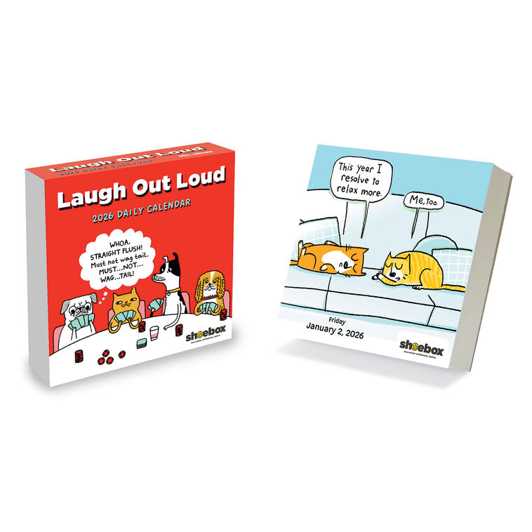 Hallmark Time Factory Hallmark Shoebox Laugh Out Loud 2026 Daily Desktop Calendar